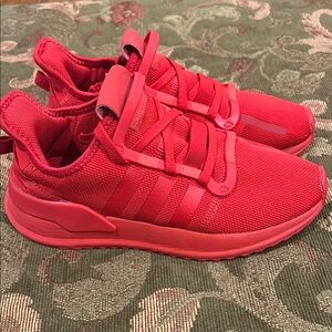 Kids Red Athletic Sneakers - Brand: adidas